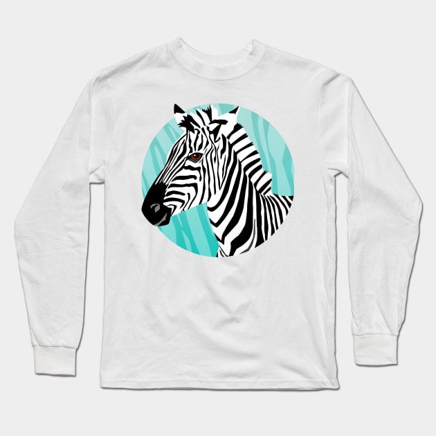 Zebra Long Sleeve T-Shirt by CalliLetters